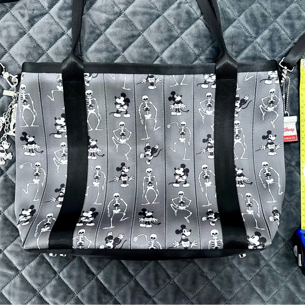 Harveys Seatbelt Bag Disney Dancing Skeletons Tote RARE Mint Condition